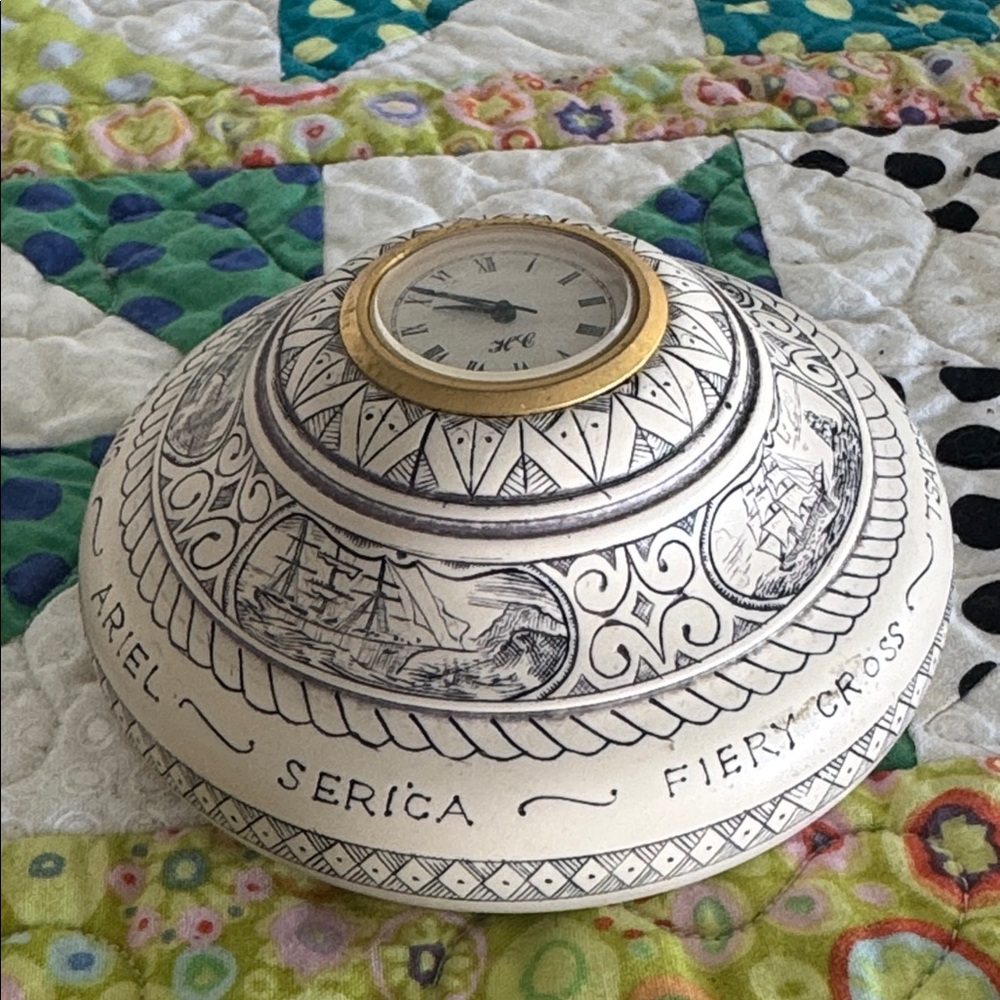 Vintage Great Tea Race 1866 Commemorative Desk Clock & Paperweight Nautical Chic - Picture 7 of 7